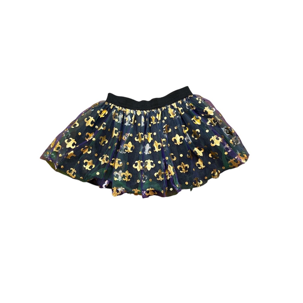 ⭐️Mardi Gras fleur de Lis tulle skirt.